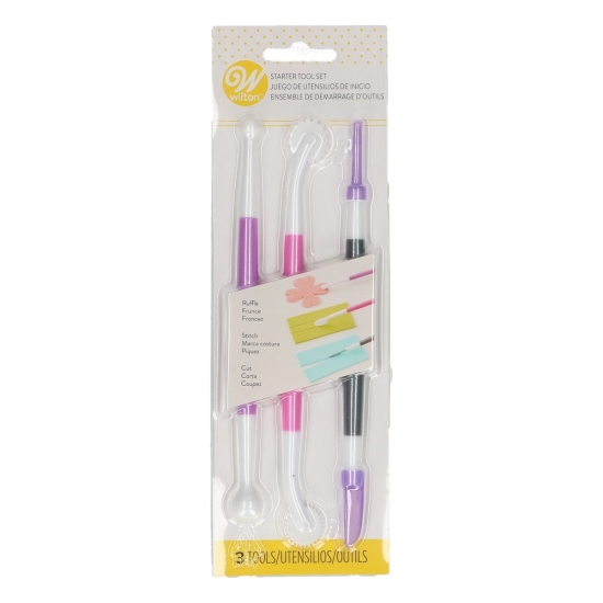 USTENSILES DE BASE PATE A SUCRE SET/3 - WILTON
